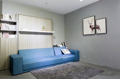 三位沙发隐形床移动墙双层隐形床组合铝合金隐形床五金铝合金床架