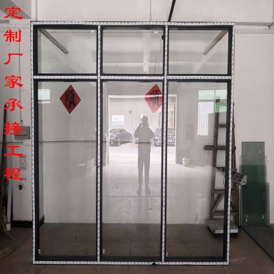 深圳厂家生产铝合金固定门定制钢化玻璃承接工程出口外贸