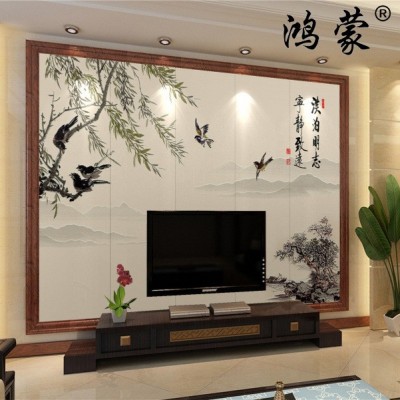 竹木纤维集成墙面板3d立体沙发卧室电视背景墙 走廊玄关护墙板
