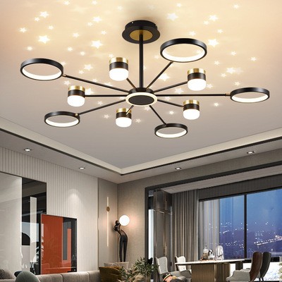 吊灯客厅灯现代简约大气2021年新款星空顶卧室餐厅灯北欧创意灯具