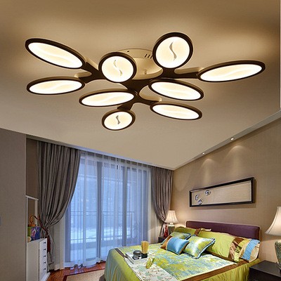 椭圆形创意LED吸顶灯 亚克力温馨客厅卧室灯现代简约个性餐厅灯