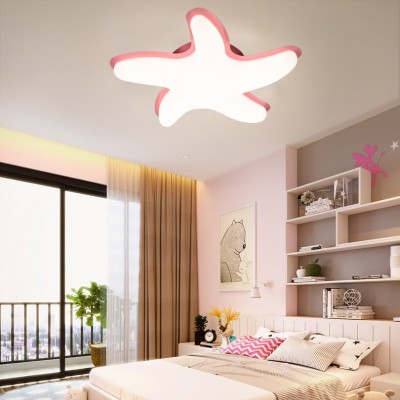 创意海星LED儿童房卧室灯无破损灯罩滚塑卡通古镇客厅吸顶灯