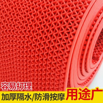 厂家批发防滑脚垫地垫PVC塑料地毯门垫卫生间厕所厨房S型网眼