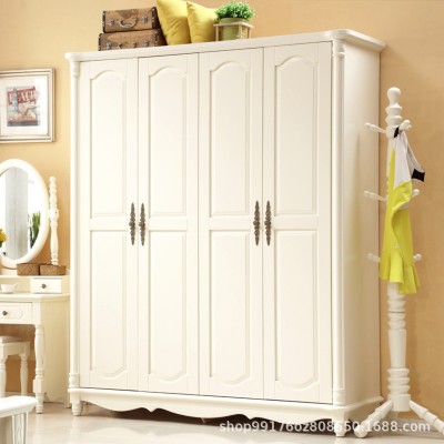 美式衣柜简约现代大衣橱欧式实木白色大小户型卧室经济型收纳衣柜