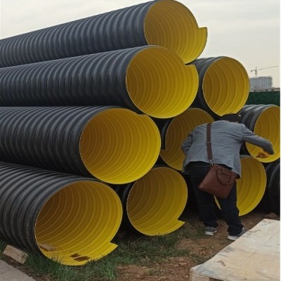 dn400 排水排污管聚乙烯钢带管工厂 hdpe增强型钢带波纹螺旋管