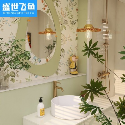 轻法式卫生间瓷砖花砖400x800 复古艺术浴室墙砖厨房厕所全瓷墙砖
