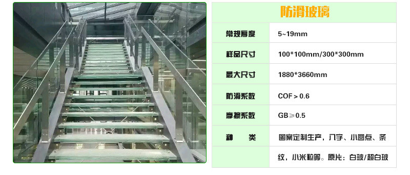 防滑玻璃参数